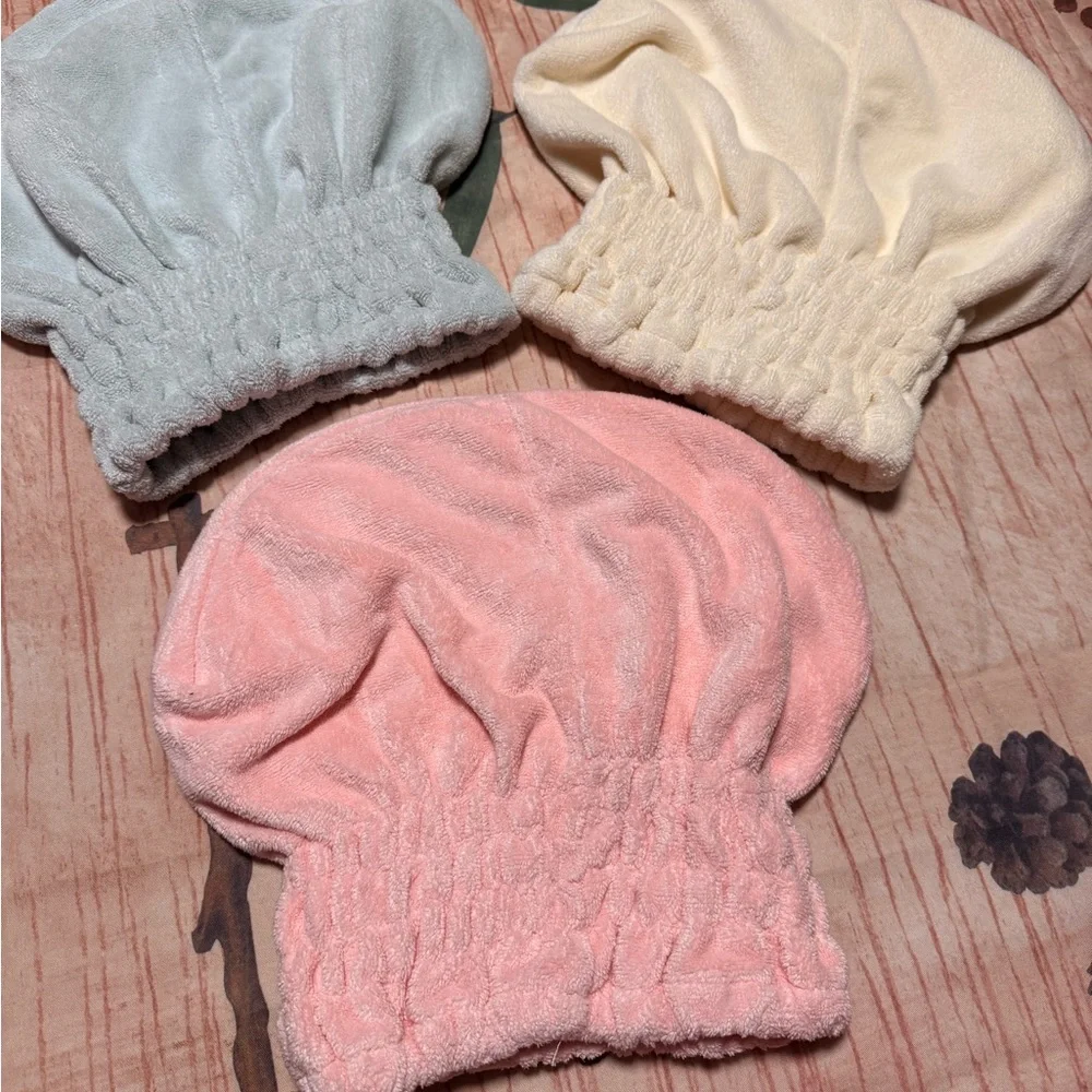 Elegant Bow Hair Wrap Set - Cream, Blue, Pink